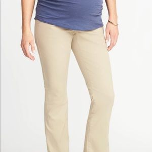 16 long old navy maternity khakis - Full panel